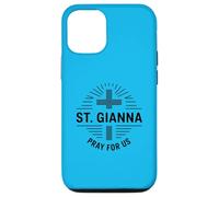 Custodia per iPhone 12/12 Pro Santa Gianna Prega per noi Croce Cattolica Design