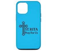 Custodia per iPhone 12/12 Pro Santa Rita prega per noi cattolica Santa Croce