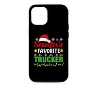 Custodia per iPhone 12/12 Pro Santa's Favorite Trucker Funny Christmas Trucker Xmas