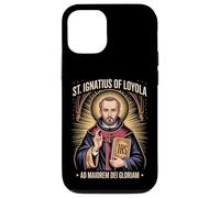 Custodia per iPhone 12/12 Pro Sant'Ignazio di Loyola Ad Maiorem Dei Gloriam Gesuita Cattolico