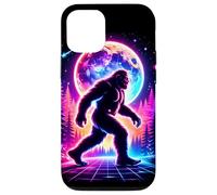 Custodia per iPhone 12/12 Pro Sasquatch Bigfoot Vaporwave Synthwave Retro Forest Moon anni '80