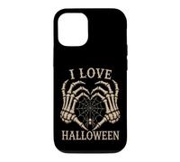Custodia per iPhone 12/12 Pro Scheletro Mani Cuore I Love Halloween Spider Costume