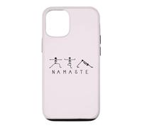 Custodia per iPhone 12/12 Pro Scheletro per yoga Namaste/Boho Yogi Teacher Yoga Poses