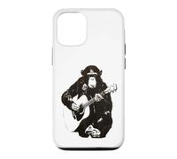 Custodia per iPhone 12/12 Pro Scimpanzé che suona la chitarra Design - Musica divertente Scimmia Art