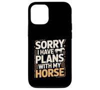 Custodia per iPhone 12/12 Pro Scusa se ho piani con il mio cavallo equestre
