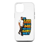 Custodia per iPhone 12/12 Pro Se Dio è con me chi può essere contro di me Padre Nero Re