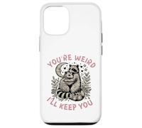 Custodia per iPhone 12/12 Pro sei strano ti terrò procione opossum Valentine Days