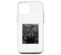 Custodia per iPhone 12/12 Pro Selfie subacquea Raccoon Funny Hammerhead Shark Ocean
