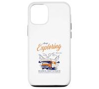Custodia per iPhone 12/12 Pro Sempre esplorare il silenzio Riposo Pace (Nature Camping Graphic)