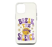 Custodia per iPhone 12/12 Pro Sensibilizzazione sulla violenza domestica Break The Silence Nastro viola