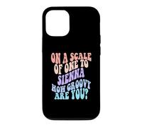 Custodia per iPhone 12/12 Pro SIENNA Personalized Name Cute Retro Girls Groovy Birthday