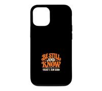 Custodia per iPhone 12/12 Pro Sii fermo e sappi che io sono Dio Retro Christian Faith