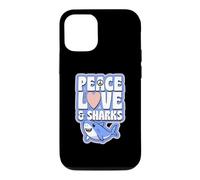 Custodia per iPhone 12/12 Pro Simbolo di pace amore e squali cuore pace