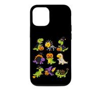 Custodia per iPhone 12/12 Pro Simpatici dinosauri di Halloween preistorici T-rex Dino Lovers
