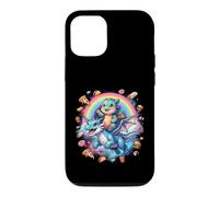 Custodia per iPhone 12/12 Pro Simpatici draghi volanti arcobaleno spazio cibo design