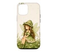 Custodia per iPhone 12/12 Pro Simpatico caso verde della natura capricciosa di Cottagecore dei funghi