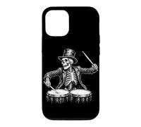 Custodia per iPhone 12/12 Pro Skeleton Drummer Rock And Roll Batteria Batteria a percussione