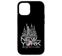 Custodia per iPhone 12/12 Pro Skyline di New York NYC 1664, La città che non dorme mai