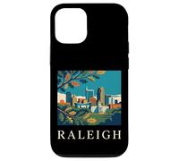 Custodia per iPhone 12/12 Pro Skyline retrò vintage di Raleigh, Carolina del Nord, Capitol Park