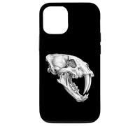 Custodia per iPhone 12/12 Pro Smilodon Skull Saber Dentato Cat Ice Age Fossil