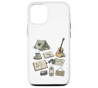Custodia per iPhone 12/12 Pro Solo Nature - Diario da campeggio, vintage, con icone della foresta