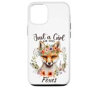 Custodia per iPhone 12/12 Pro Solo una ragazza che ama volpi e fiori per ragazze amanti della volpe