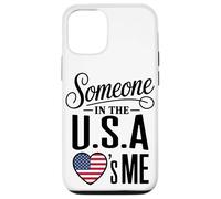 Custodia per iPhone 12/12 Pro Someone In The U S A Loves Me Heart Flag