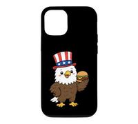 Custodia per iPhone 12/12 Pro Souvenir dell'America del 4 luglio degli Stati Uniti d'America di Bald Eagle Burger patriottico