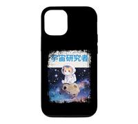 Custodia per iPhone 12/12 Pro Space Explorer Gatto giapponese in tuta spaziale su asteroide