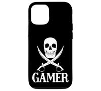 Custodia per iPhone 12/12 Pro Spade pirata del giocatore con l'attrezzatura di gioco del cranio per i giochi dei pirati