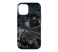 Custodia per iPhone 12/12 Pro Specchietto retrovisore per motociclista Grim Reaper Horror