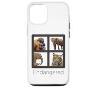 Custodia per iPhone 12/12 Pro Specie in pericolo di estinzione Orangutan Tiger Elefanti