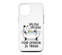 Custodia per iPhone 12/12 Pro Splish Splash La tua opinione è Trash Opossum Bath
