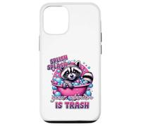 Custodia per iPhone 12/12 Pro Splish Splash La tua opinione è Trash Raccoon Bath