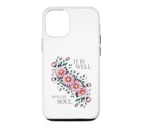Custodia per iPhone 12/12 Pro Sta bene con la mia anima Christian Pretty Floral Daisies