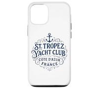 Custodia per iPhone 12/12 Pro Stampa vintage di St. Tropez Yacht Club Navy