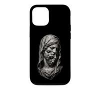 Custodia per iPhone 12/12 Pro Statua Estetica Oscura Cascata Volti Velati Arte Surreale
