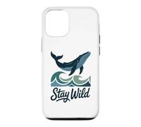 Custodia per iPhone 12/12 Pro Stay Wild Cute Blue Whale Amante Ocean Marine Life Waves