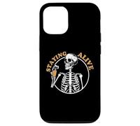 Custodia per iPhone 12/12 Pro Staying Alive Skeleton Drink Coffee Baristas Coffee Lover