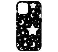 Custodia per iPhone 12/12 Pro Stelle lune spazio carino modello galassia nera