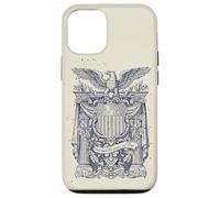 Custodia per iPhone 12/12 Pro Stemma dell'aquila patriottica, vintage, araldica, USA