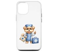 Custodia per iPhone 12/12 Pro Stetoscopio medico per cuccioli, infermiere, medico, canino