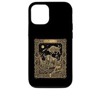 Custodia per iPhone 12/12 Pro Stile carta dei tarocchi dell'oroscopo dello zodiaco del Toro