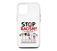 Custodia per iPhone 12/12 Pro Stop Racism It's Okay to Be Asian Black Arab Normal American