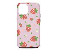 Custodia per iPhone 12/12 Pro Strawberry Floral Garden Cottagecore Aesthetic