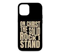 Custodia per iPhone 12/12 Pro Su Cristo la roccia solida che sto, uomini e donne cristiani