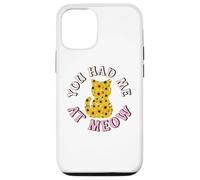 Custodia per iPhone 12/12 Pro Sunflowers Cat Lovers You Had me At Meow