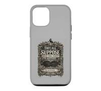 Custodia per iPhone 12/12 Pro Supponiamo che cosa vogliono supporre la tipografia retrò audace