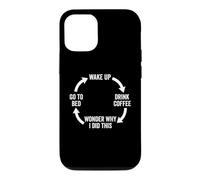Custodia per iPhone 12/12 Pro Svegliati, bevi caffè, chiediti perché ho fatto questo... caffè divertente