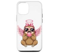 Custodia per iPhone 12/12 Pro Sweet Valentine's Day Sloth Angel With Pink Wings